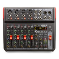 Vonyx VM-KG08 mūzikas mikseris 8 kanālu BT/DSP/USB ieraksts