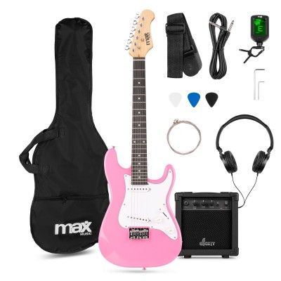 GigKit Junior elektriskās ģitāras komplekts rozā 3/4