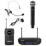 Vonyx WM82C digitālais UHF 2 kanālu bezvadu mikrofonu komplekts ar rokas vienu rokas un ar vienu galvas mikrofoniem Vonyx WM82C digitālais UHF 2 kanālu bezvadu mikrofonu komplekts ar rokas vienu rokas un ar vienu galvas mikrofoniem