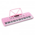 KD61P elektroniskā tastatūra ar 61 taustiņu un bateriju, rozā krāsā