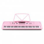 KD61P elektroniskā tastatūra ar 61 taustiņu un bateriju, rozā krāsā