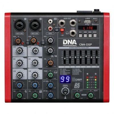 DNA CM4-DSP audio mikseris USB MP3 Bluetooth Phantom