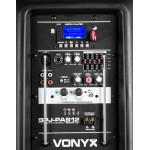 SPJ-PA912 portatīvā skaņas sistēma ABS 12" 2 UHF/USB/MP3