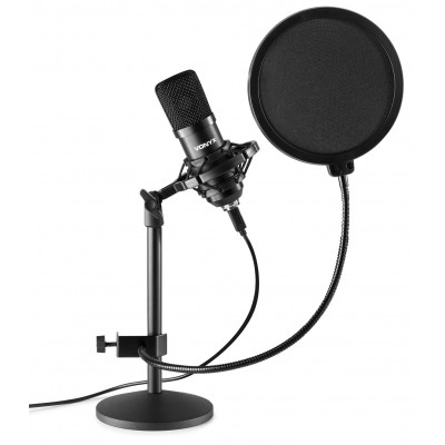 Vonyx CMTS300 studijas mikrofonu komplekts melns Vonyx CMTS300 studijas mikrofonu komplekts melns