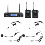Vonyx WM62B bezvadu mikrofons UHF 16Ch ar 2 korpusiem