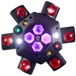 LIGHT4ME COSMOS gaismas daudzefektu LED RGBWA 6in1 staru efekts Bee Eye 2x lāzera R/G strobe W/A disko klubu DJ apgaismojums LIGHT4ME COSMOS gaismas daudzefektu LED RGBWA 6in1 staru efekts Bee Eye 2x lāzera R/G strobe W/A disko klubu DJ apgaismojums