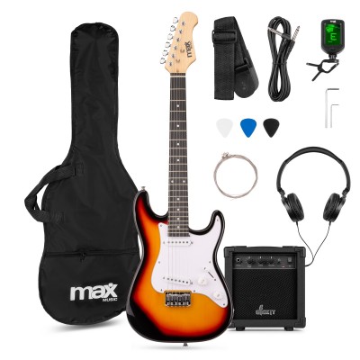 GigKit Junior elektriskās ģitāras komplekts Sunburst 3/4