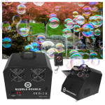 LIGHT4ME BUBBLE DOUBLE burbuļu mašīna 300W melna bezvadu tālvadības pults