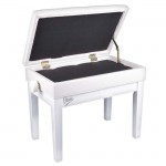 V-TONE GP-88 WH digitālās klavieres, flīģelis, stacionāras, baltas, svērtas atslēgas, pakāpeniska āmurveida darbības klaviatūra, V-TONE BENCH 2 WH klavieru sols ar uzglabāšanas nodalījumu, BALTS