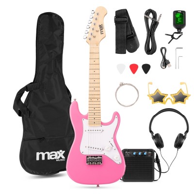 GigKit Junior elektriskās ģitāras komplekts rozā 1/4