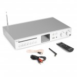 Audizio Brescia interneta uztvērējs ar pastiprinātāju, DAB+ un CD atskaņotāju no alumīnija