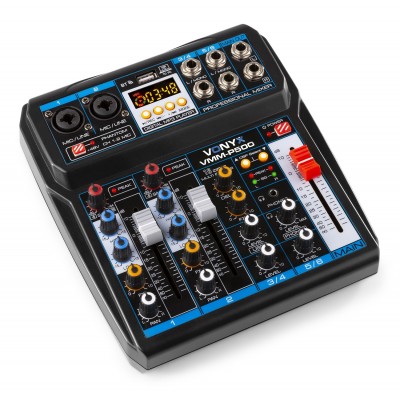 Vonyx VMM-P500 4 kanālu mūzikas mikšeris ar DSP/USB un MP3/Bluetooth