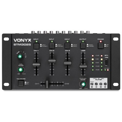 Vonyx STT3025 4-Channel USB/MP3/BT Mikšerpults Vonyx STT3025 4-Channel USB/MP3/BT Mikšerpults